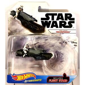Hot Wheels Character Cars Star Wars FIRST ORDER TREADSPEEDER, New, See Pics!
